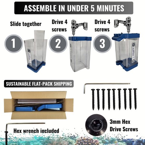 Aquatic Hunt Pro Lionfish Locker High-Capacity Lionfish Containment Unit for Divers | Fast Drainage, Spear/Snare Storage, Durable & Versatile for Lionfish Hunting & Lobster Collection (Blue), 30''
