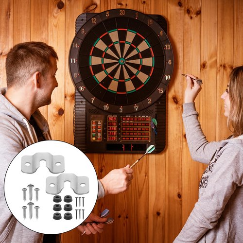 CIATBYYJ 2Set Dartboard Hanger, Stainless Steel Dartboard Mounting Bracket Wall Bracket with Screws for Hanging Dartboard Dart Games