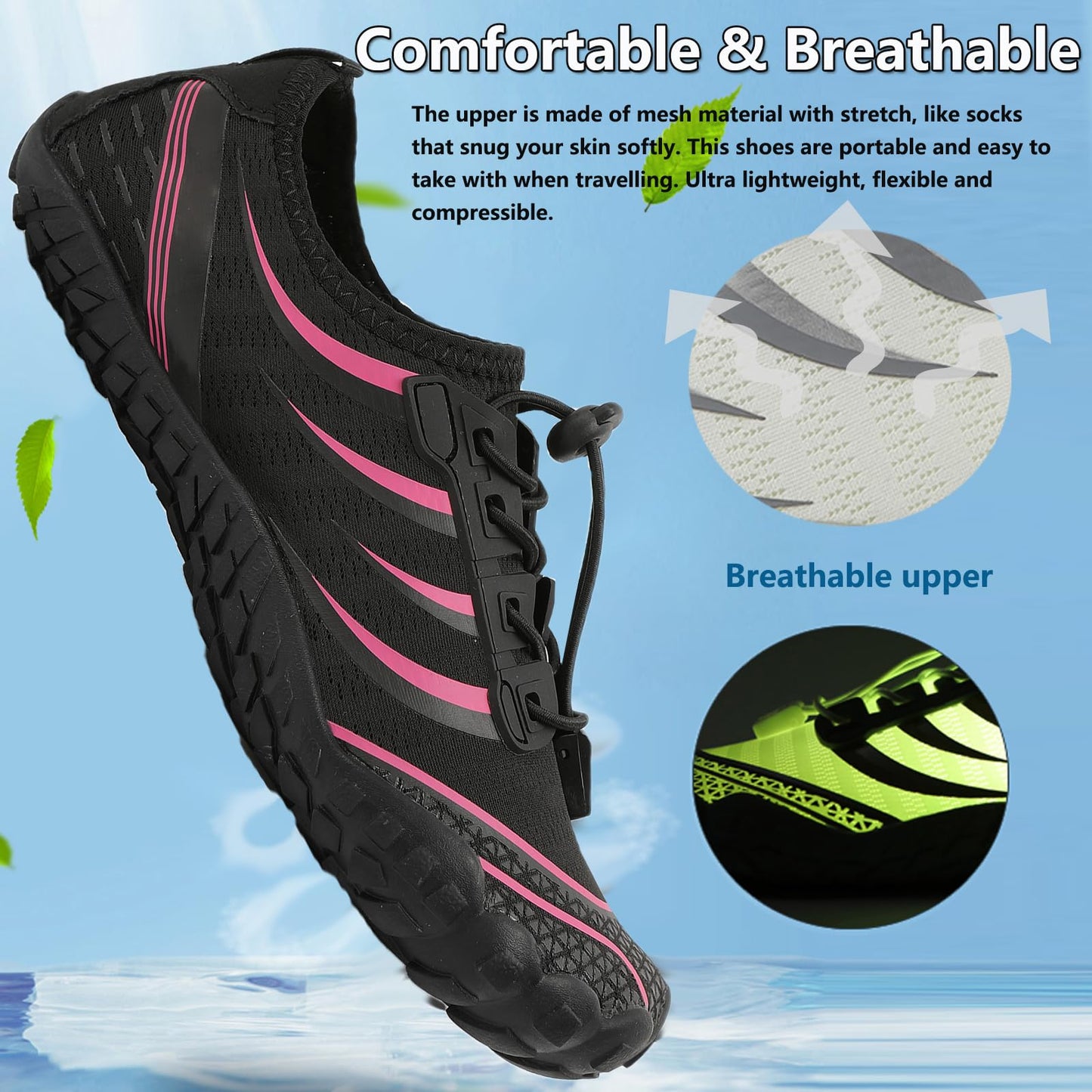 Water Shoes for Women Men Barefoot Shoes Quick Dry Aqua Outdoor Sports for Swim Pool Beach Surf Walk Water Yoga River Lake Hiking Kayaking