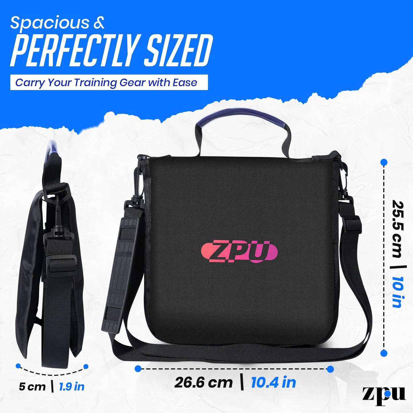 ZPU 1kg Nylon Discus with Black Carry Bag, Sports Practice & Competition Discus for Track and Field, Outdoor Practice Throwing Discuses for Men Women, Blue