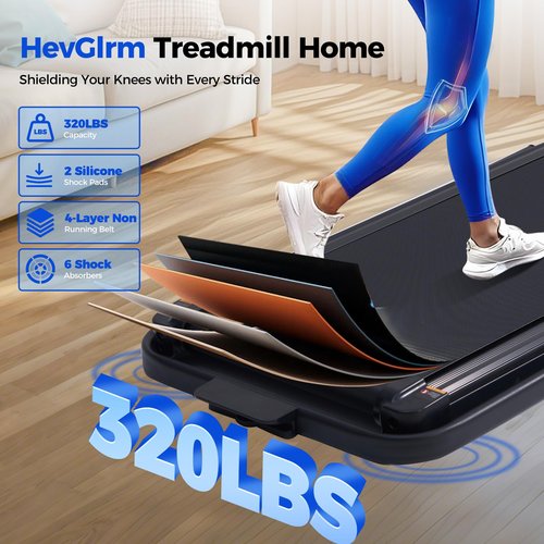 Foldable Treadmills for Home with Handles, Portable Folding Walking Pad Treadmills for Home Small, 3.0HP Walking Pads with Handle Bar, Small Electric Treadmill with LED Display, 320LBS