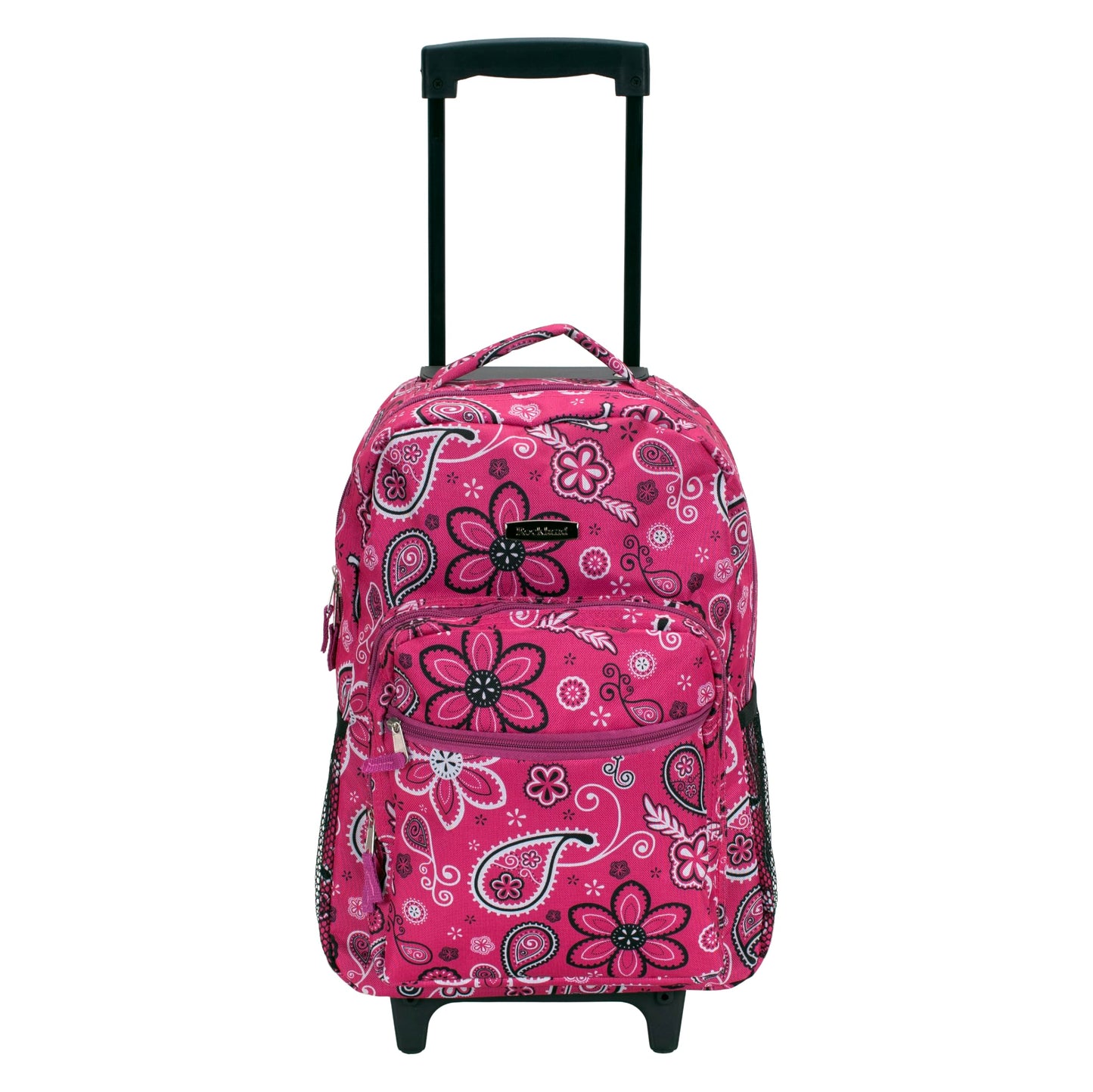 Rockland Double Handle 17" Rolling Backpack, Bandana