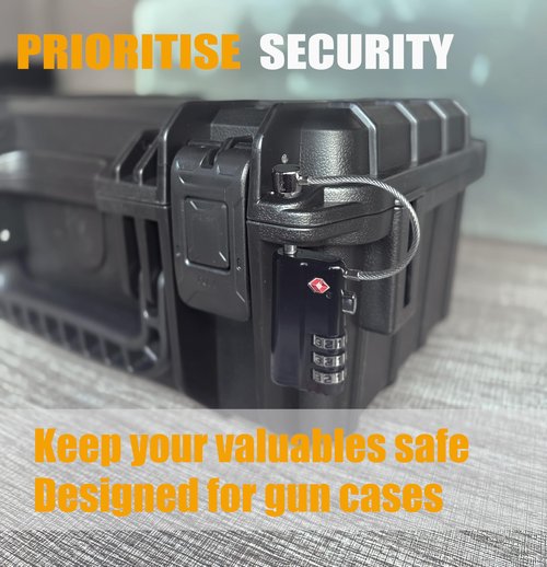 Professional Gun Case Lock TSA Approved Gun Case Lock,with Durable & Cut Resistant Alloy Steel Shank Gun Lock,TSA Gun Safe Lock for Travel Case or Child Safe (2 Pack)