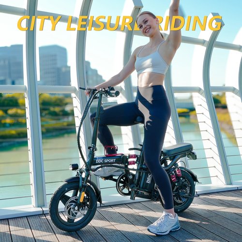 Folding Electric Bike for Adults, 700W Peak Motor 25MPH Speed, 48V 20Ah Removable Battery Ebike,14 Inch Wheels Adults Electric Bicycles with Multiple Shock Absorption, Lightweight & Portable E-Bike