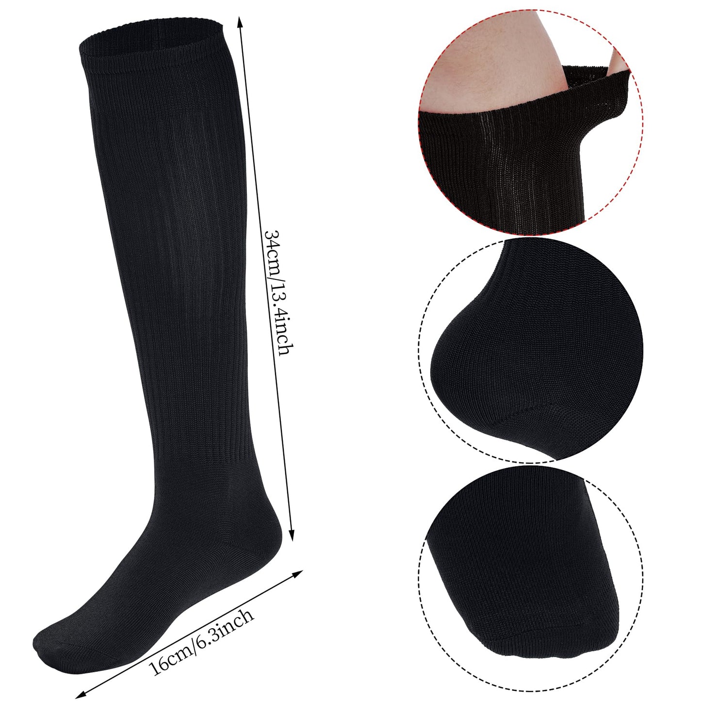 Dxhycc Youth Baseball Socks and Belt Combo Set Softball Baseball Socks and Elastic Waist Belt for Youth Boys Girls, Black