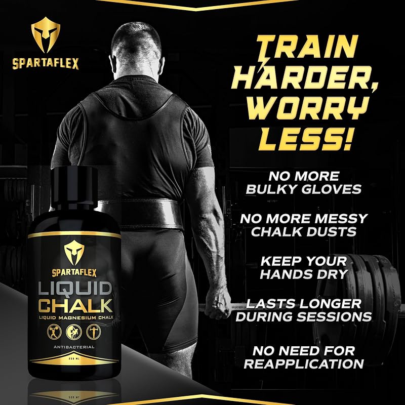 Liquid Chalk for Weightlifting & Climbing – SpartaFlex 250ml Grip Chalk
