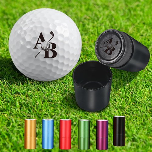 Sunamd Personalized Golf Ball Stamp, Custom Golf Ball Marker Stamp with Name, Waterproof Golf Ball Stamper for Golfers, Create a Unique Mark on Golf Balls, Golf Accessories, Personalized Gifts (Black)