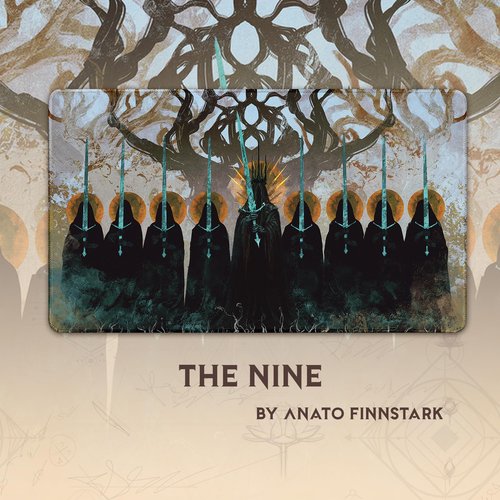 Paramint The Nine Black Riders (Stitched) - MTG Playmat by Anato Finnstark, LOTR Lord of the Rings - Compatible with Magic the Gathering Playmat - Play MTG, YuGiOh, TCG - Original Play Mat Art Designs