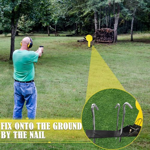 AR500 Gun Metal Shooting Target Popper Steel Shooting Targets Auto Reset Target for Rifle Pistol Airguns Shotgun Archery Slingshot