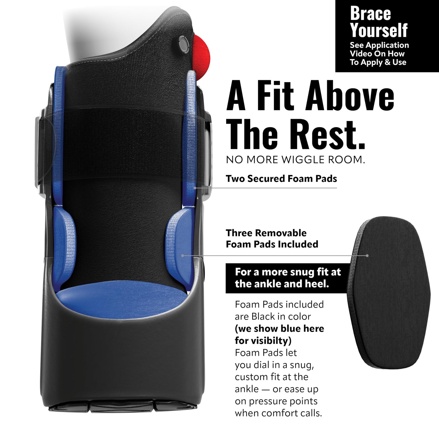 Braceapedia Short Air Compression Walking Boot Foot Brace - Side Pump Pneumatic Brace for Ankle Support & Foot Injuries - 360 Rocker Sole Cam Walker for Stress Fractures & Post-Op, Medium