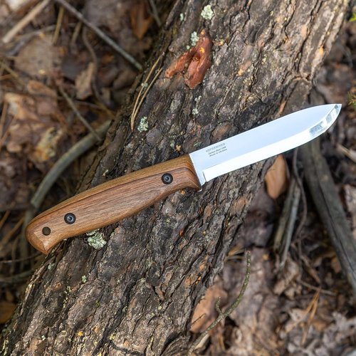 BPS Knives Left Hand BS2FT CSH - Full Tang Bushcraft Knife With Leather Sheath - Survival Tactical Knife - Camping Knives - Outdoor Knives - Fixed-Blade Carbon Steel Utility Knife