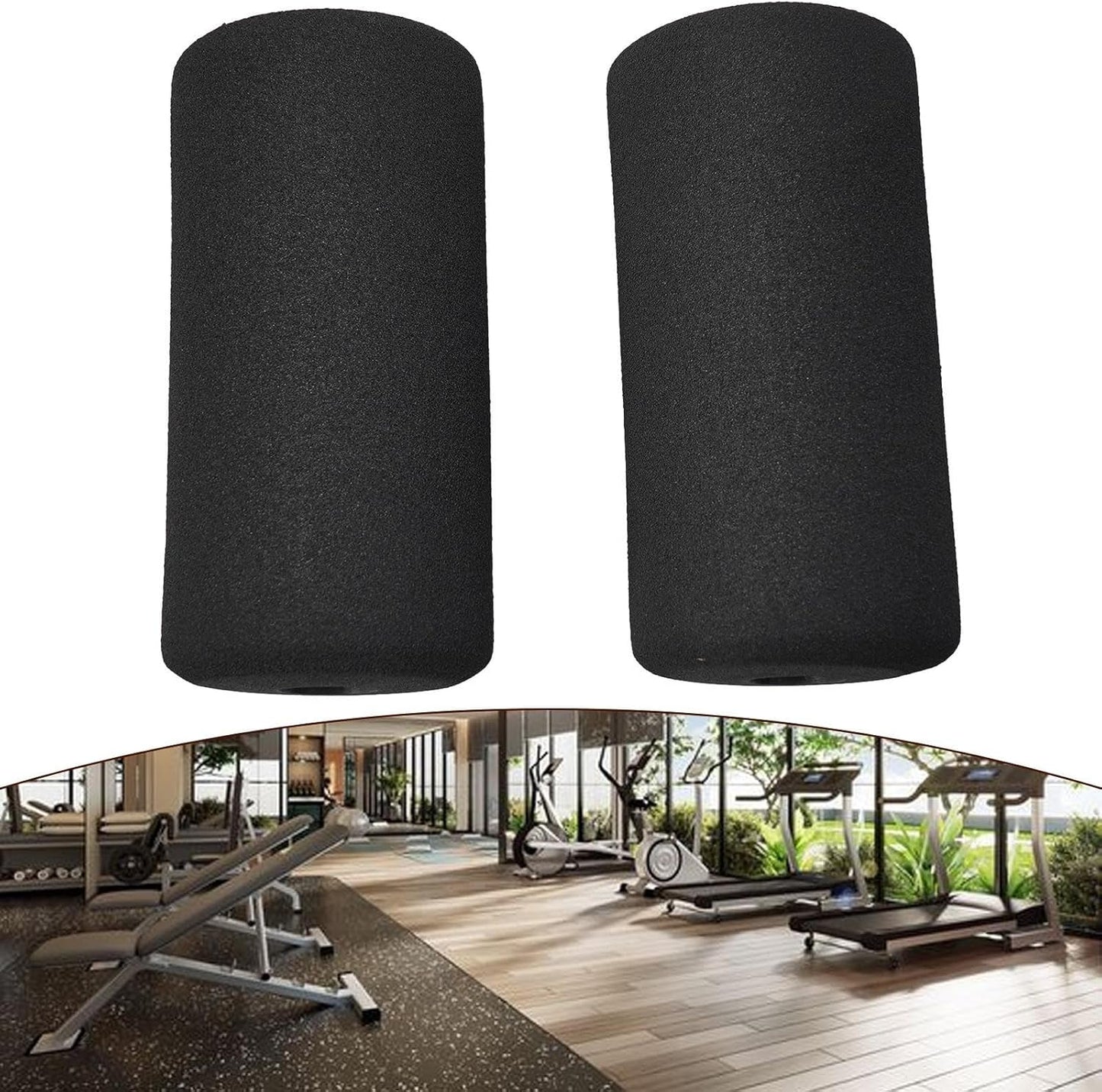 1 Pair Foot Foam Pads Rollers Replacement, Replacement Foam Foot Pads For Home Gym Exercise Machines Equipments, For Weight Bench Inversion Table And Gym Exercise Equipmen(2PCS 160MM)