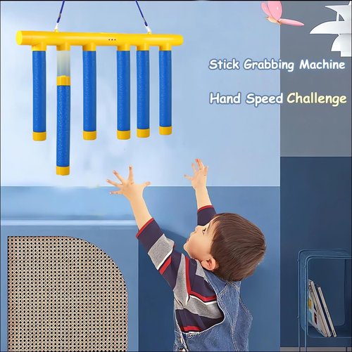 Reflex Drop Sticks Challenge Game, Hand Eye Coordination Training Toy, Upgrade Remote Control 3 Adjustable Speed