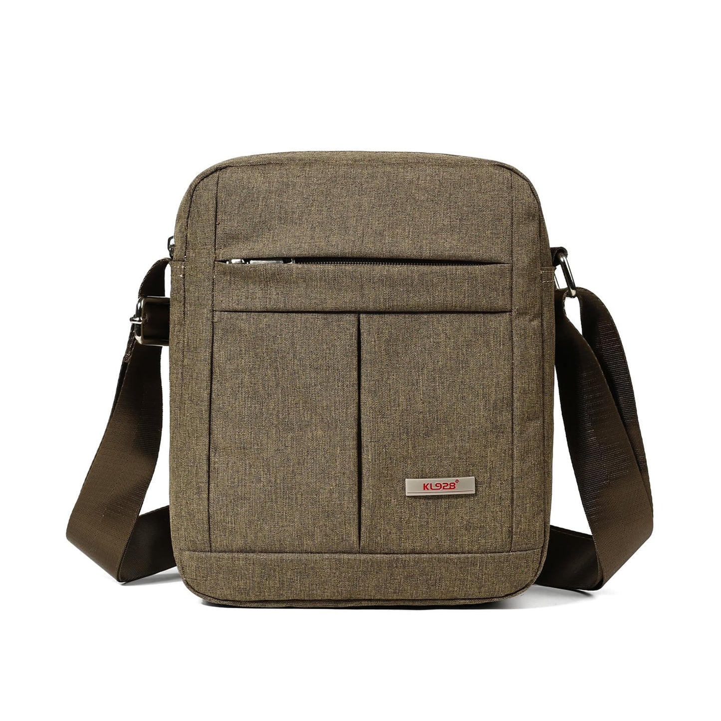 KL928 Men's Messenger Bag - Crossbody Shoulder Bags Travel Bag Man Purse Casual Sling Pack for Work Business (Brown)