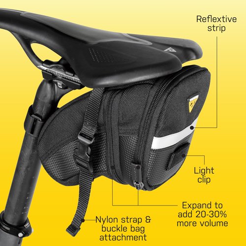 Topeak TC2261B Aero Wedge Pack with Strap Mount, Medium