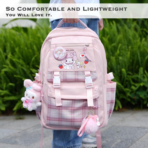 Juju Pink Kawaii Backpack - Cute Kawaii Stuff Mochila Kawaii - Cute Backpacks For Girls - Backpacks For School Girls