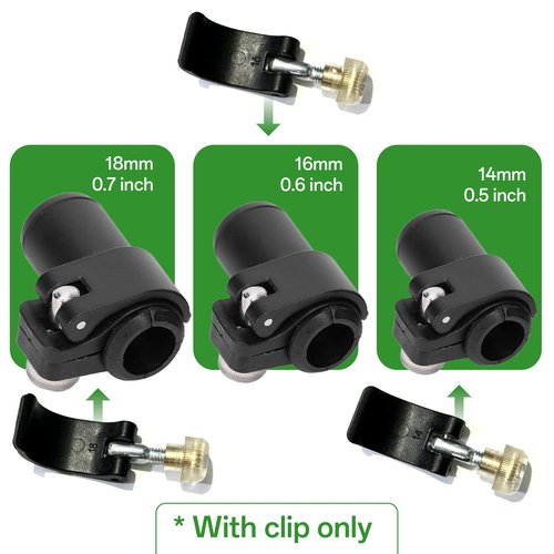 Ultralight Pole clamp with nut Screws & Installation Tool for Trekking Poles - 6 Pack External Lock fits 14mm/16mm/18mm Hiking Poles, Collapsible Walking Stick, wear-Resistant Plastics