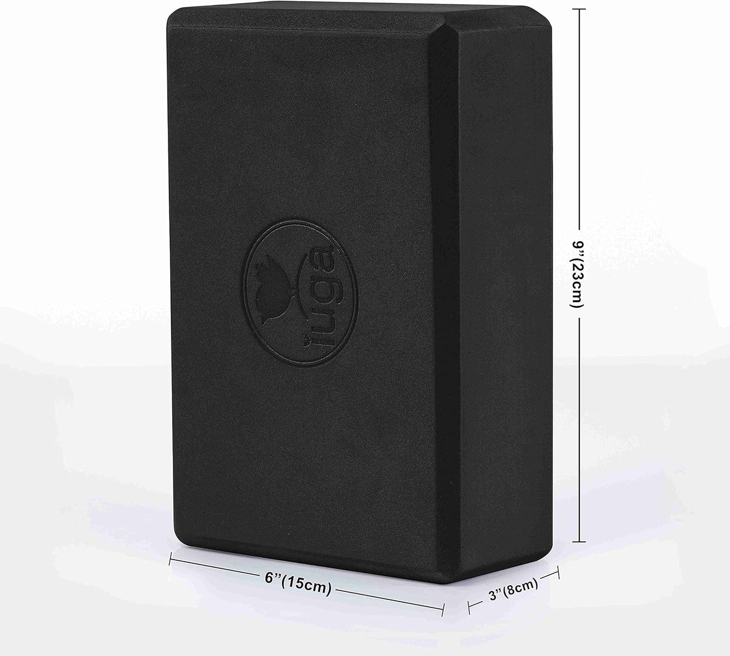 IUGA Yoga Blocks 2 Pack With Strap Non Slip High Density 9"x6"x3" Solid & Cork Yoga Block With Yoga Strap to Improve Strength Balance for Yoga Pilates Meditation
