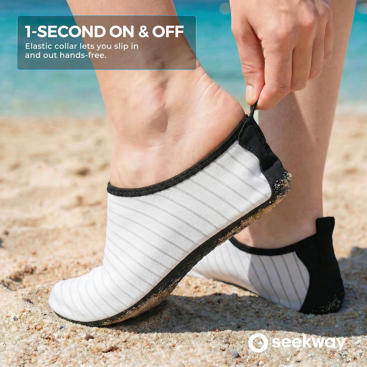 SEEKWAY Water Shoes Barefoot Aqua Socks Quick-Dry Non Slip Shoes for Beach Swim Pool River Boating Surf Women Men SK002
