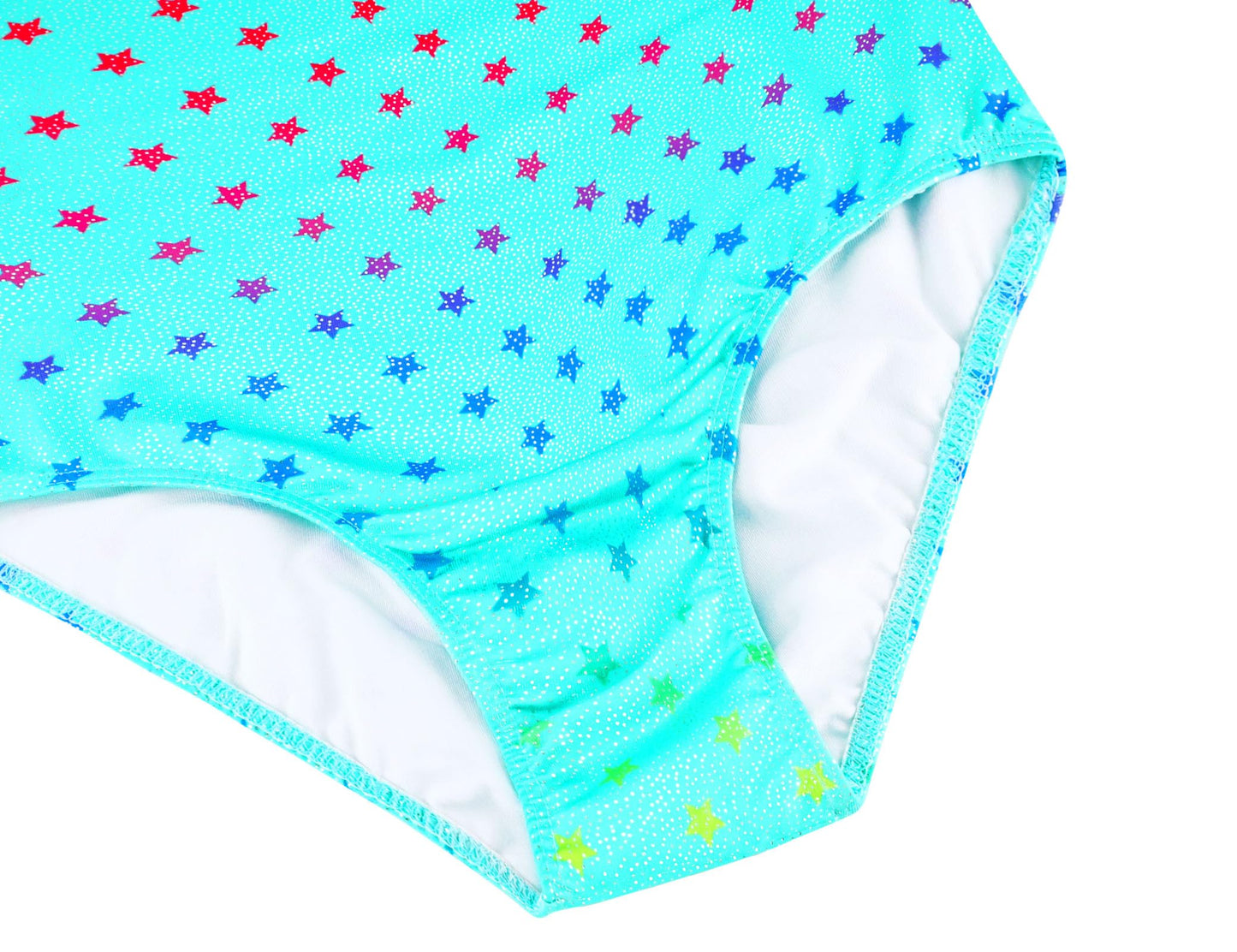 Domusgo Gymnastics Leotards for Girls Size 10-12 Years Old Green Stars Sparkly One Piece Tumbling Outfits