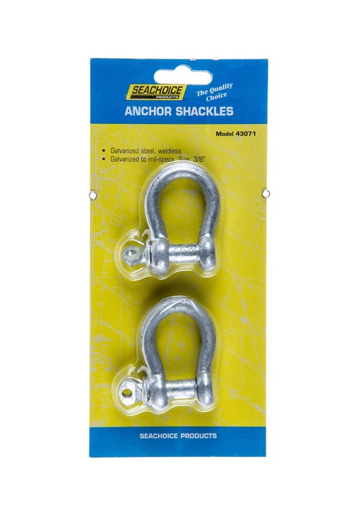 Seachoice Galvanized Steel Anchor Shackles, 3/8 In.