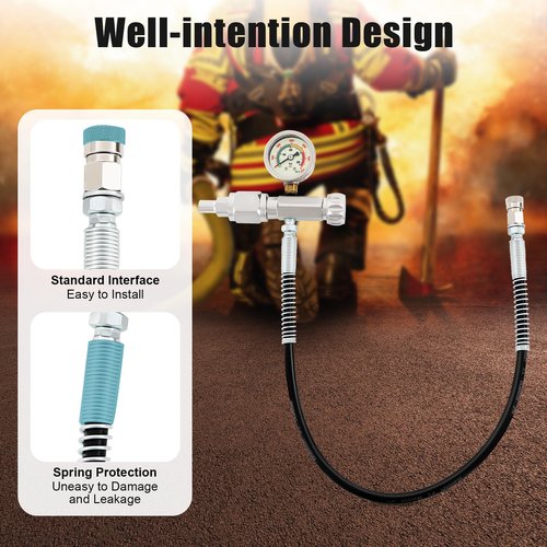 6000 PSI Scuba Tank Refill Adapter with Pressure Gauge | Paintball & PCP Air Tank Fill Station | High-Pressure Air Refill Hose Kit