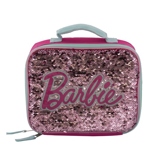 AI ACCESSORY INNOVATIONS Barbie 4 Piece Backpack Set, Sparkle & Shine with this Magic Flip Sequin School Bag for Girls with Zip Front Pocket, Pink