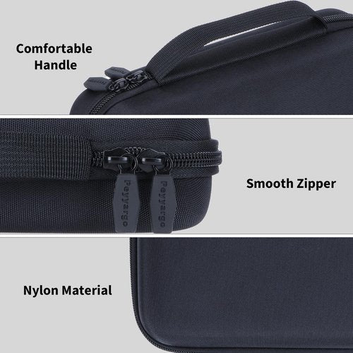 Peyyargo Case Compatible for 12 Darts, Built-in Storage Tubes and Pockets for Flights, Tips, Shafts, Holds Darts and Extra Accessories (Black)