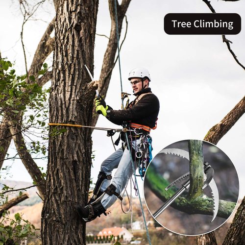 Ant Mag Grappling Hook Stainless Steel Claw Carabiner with 20m/65ft 8mm Auxiliary Black Rope for Camping Hiking Tree Grabbing and Water Lifting Salvage