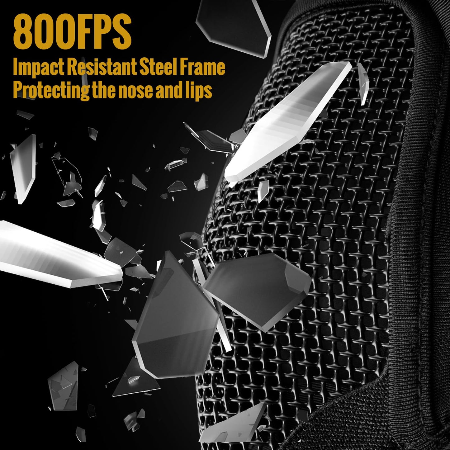 ONETIGRIS Balaclava Mesh Mask Ninja Style with Full Face Protection for Outdoor (Black)