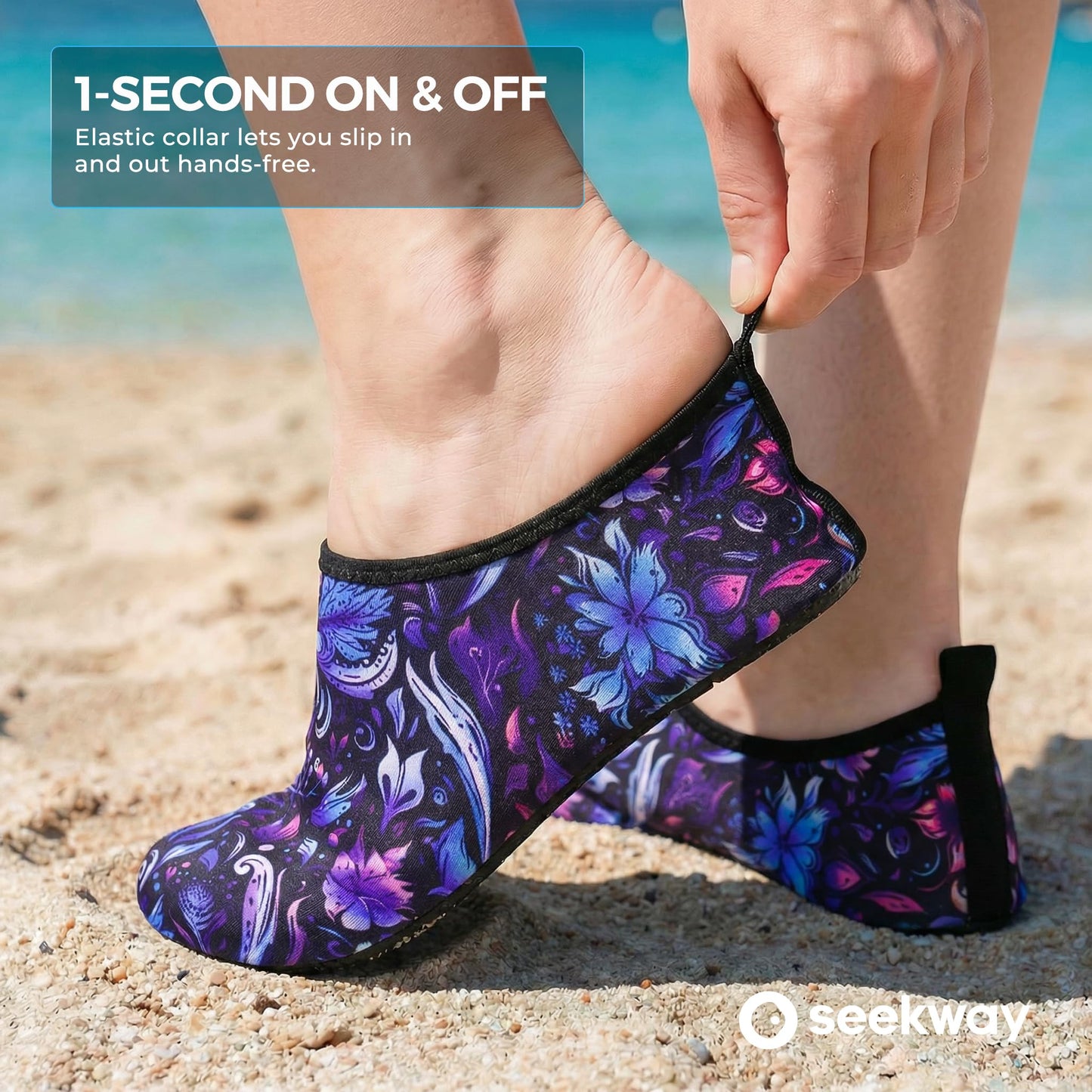 SEEKWAY Water Shoes Barefoot Aqua Socks Quick-Dry Non Slip Shoes for Beach Swim Pool River Boating Surf Women Men Bird SK002(U)