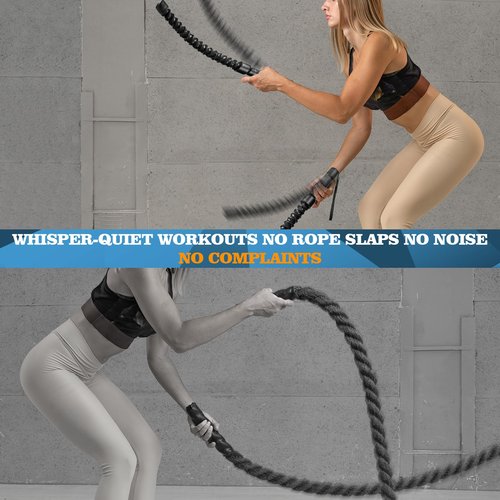 Ropeless Battle Ropes for Home Gym, Lightweight Battle Rope for Fitness Beginners, Portable Workout Ropes for HIIT and Strength Training, Durable Exercise Ropes for Home Workout - 2PCS