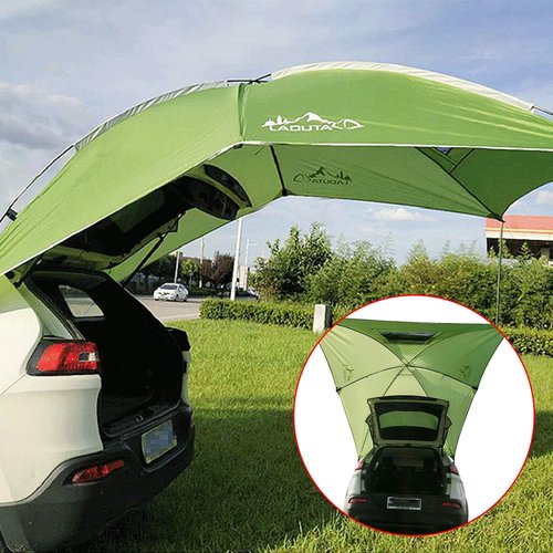 Ageanbri Waterproof Car Tailgate Tent Canopy Car Top Tent Minivan Tent Outdoor Tailgate Shade Awning Tent for Camping, Beach, Picnic and Swimming Pool Camping SUV Car Trunk Tent