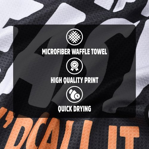 Shanker Golf - Funny Golf Towel - Microfiber Printed Hilarious Golf Accessory - Perfect Golf Gift for Men - Two-Sided Reversible Towel