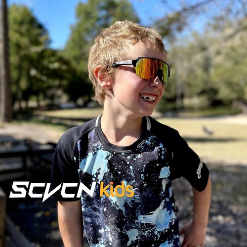SCVCN Kids Baseball Glasses Boys Girls Sports Sunglasses Youth Cycling Shades Running Softball Age 3-12 S9032
