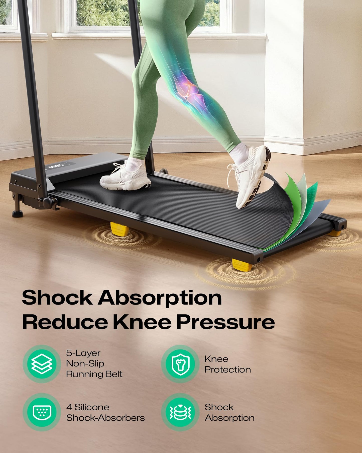 UREVO Walking Pad,Manual Incline Under Desk Treadmill with HIIT Program for Home and Office, 3 in 1 Foldable Treadmill with Remote Control, LED Display
