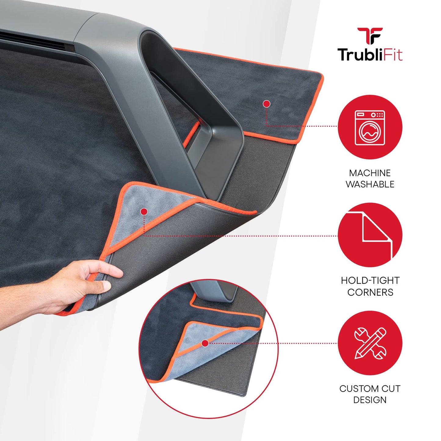 Mat Sweat Towel for Original Peloton Row and Cross Training Row+ - Custom Floor Mat for Peloton Rower - Accessories for Peloton - Keep Your Floor Clean of Sweat - Reversible Design