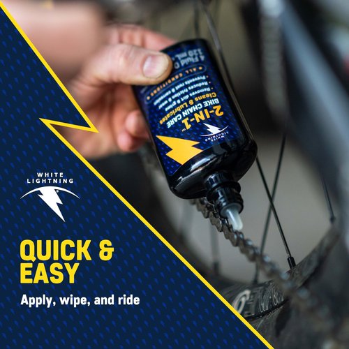 White Lightning 2-in-1 Bike Premium Lubricant and Degreaser (4 Fl Oz)