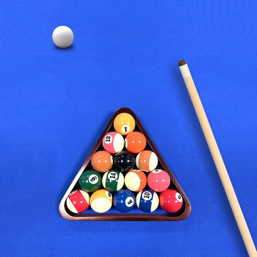 MoyanSuper Solid Wood Pool Ball Rack Billiard Ball Triangle Rack, Pool Table Ball Holder Positioning Rack,2-1/4" Pool Ball Rack (Burgundy Triangle Rack)
