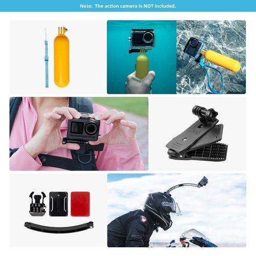 AKASO Outdoor Sports Action Camera Accessories Kit 14 in 1 for AKASO EK7000/ EK7000 Pro/Brave 4/ Brave 7 LE/ V50X/ V50 Pro/ V50 Elite/Go Pro Hero 9 in Swimming Any Other Outdoor Sports