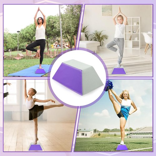 Stunt Stand Cheer Flyer Balance Trainer - Cheerleading Balance Trainer for Flyers, Gymnastics Beam & Core Strength, Non-Slip Design, Purple