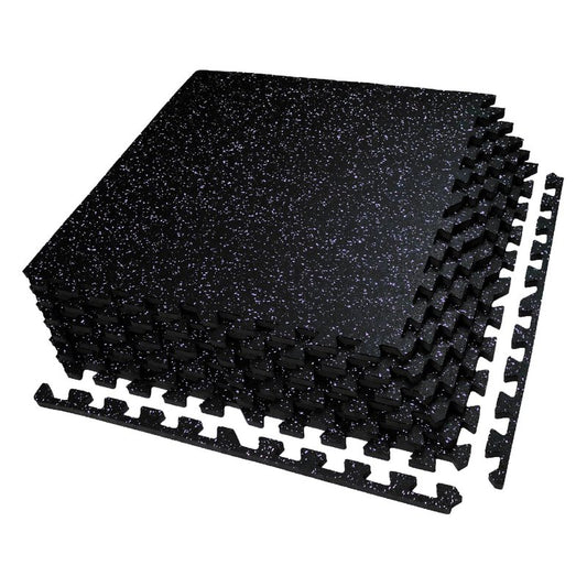 AIRHOP 0.56in Thick 144 Sq Ft Exercise Equipment Mats, 36 Tiles Upgraded Rubber Top with High Density EVA Foam, Large Interlocking Puzzle Gym Flooring for Home Gym, Heavy Weight Workout, 24 x 24in