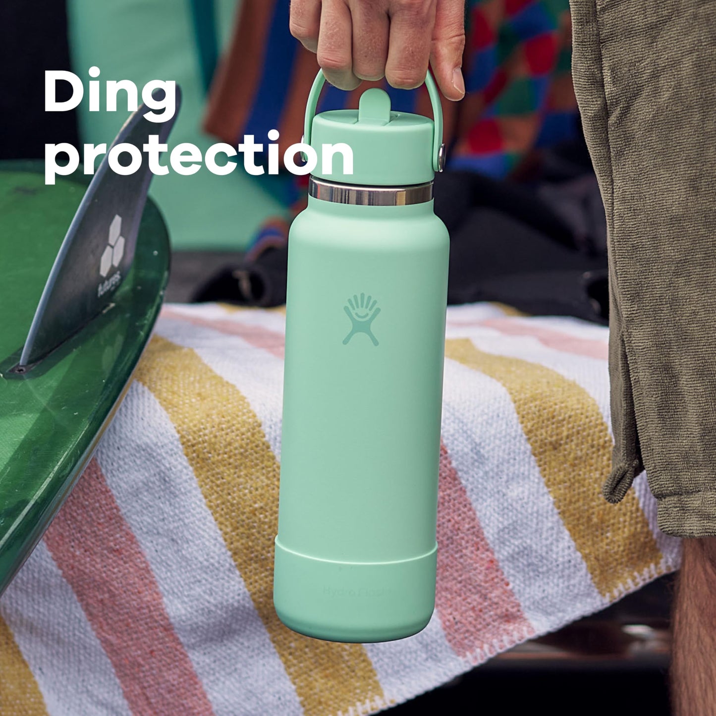 Hydro Flask Bottle Boot - Bottom Protector Sleeve - Silicone Water Bottle Accessory Small Harbor Blue