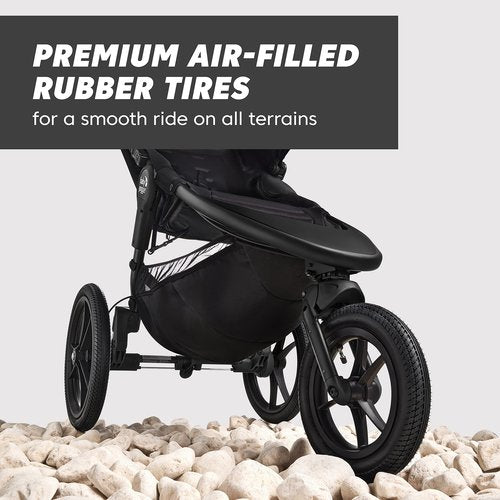 Baby Jogger Summit X3 3-Wheel Jogging Stroller with Hand Brake One-Hand Compact Fold & All-Wheel Suspension Midnight Black