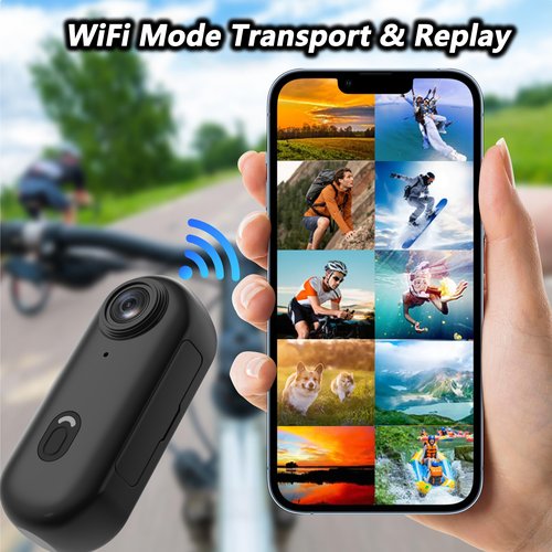 Eastfatkun Action Camera 4K -30m Waterproof, Magnetic 360° Clip,90Min Battery 128GB Wearable Mini Body Camera for Vlogging, Cycling, Diving, Hiking, Pet Adventures (Thumb-Sized)