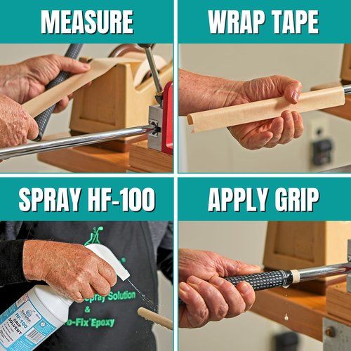 Brampton HF-100 Premium Golf Grip Solvent for Regripping Golf Clubs and Golf Grip Repair - Shake and Spray Golf Grip Solution - Non-Toxic, Non-Flammable, and Odorless Golf Grip Solvent (32oz)