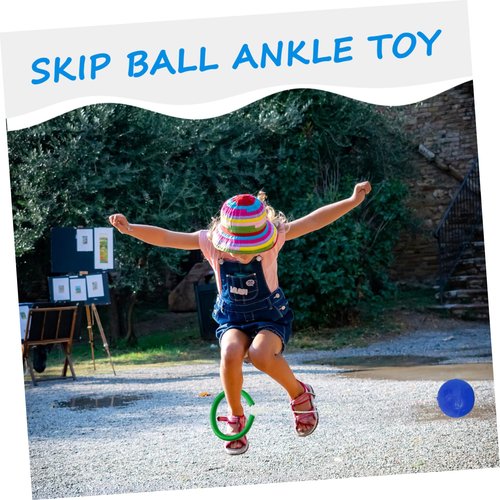 POPETPOP 2pcs Ankle Skip Ball for Adults with Rotating Ball for Outdoor Fun Durable Exercise Equipment for Family Activities