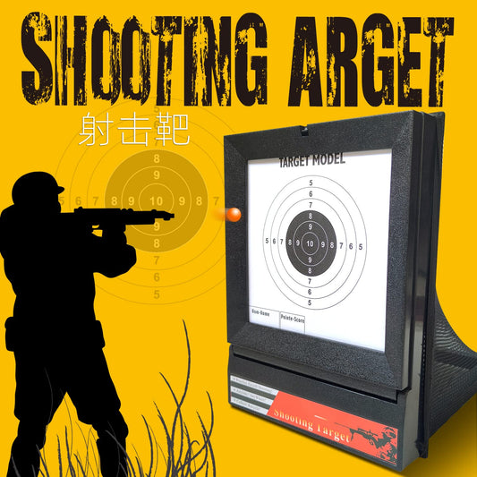 JRZDFXS Airsoft Target with Trap Net Catcher, Stand and Paper Target, for Airsoft Gun Training Shooting BB Pellets Indoor Outdoor