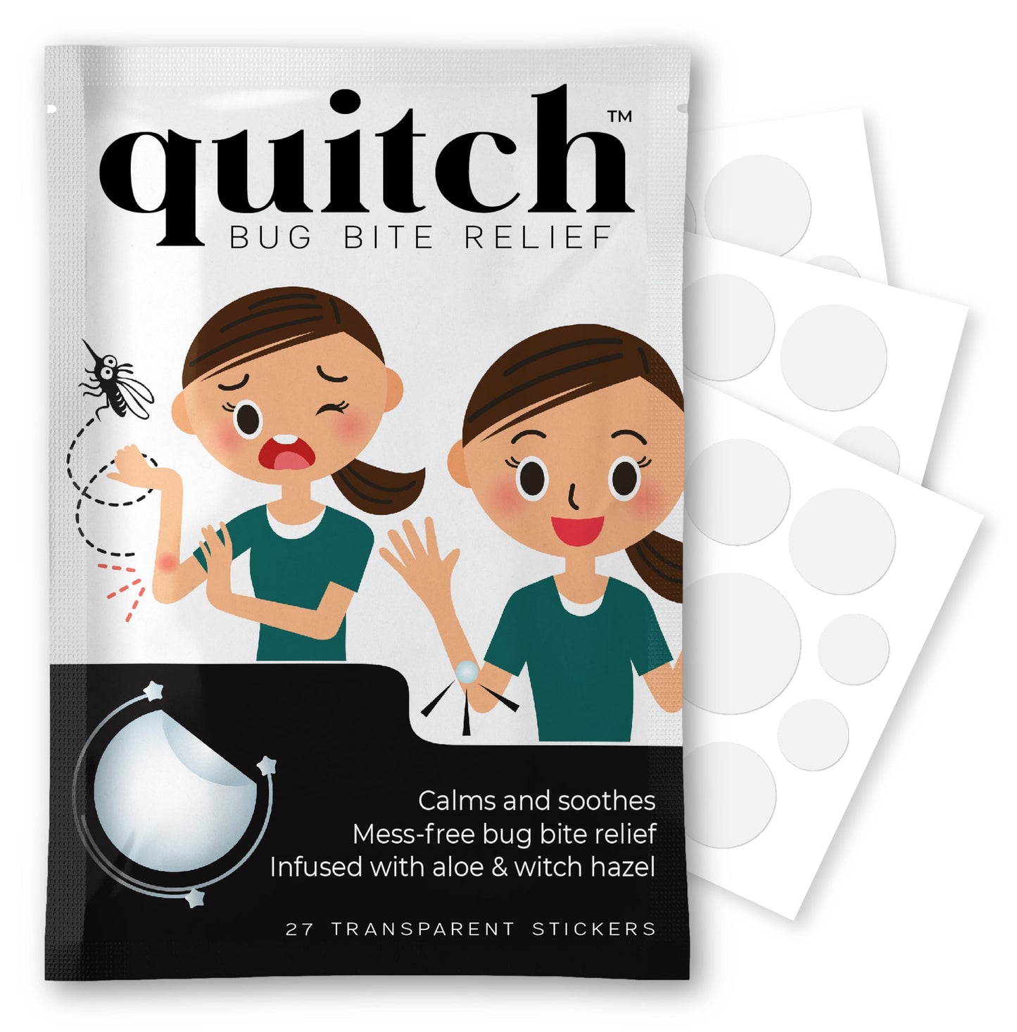 quitch Bug Bite Itch Relief Patch, Mosquito Post Bite Patch for Kids