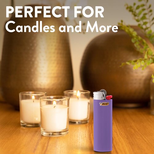 BIC Classic Lighters, Pocket Lighter Style, Fashion Assorted Colors, 50 Count Tray Disposable Lighters